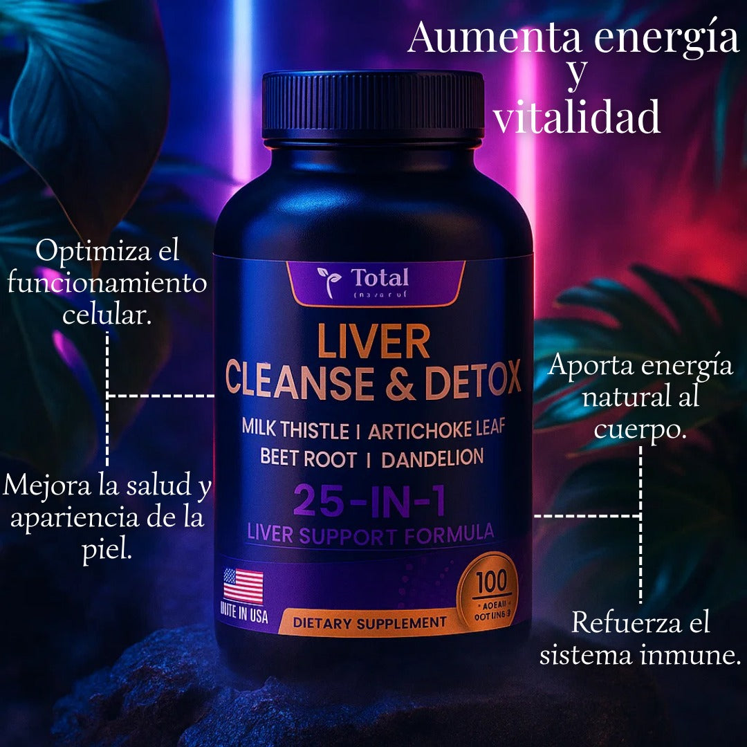 Liver Cleance Detox Total Health x 100 Cápsulas: Limpieza Hepática Natural
