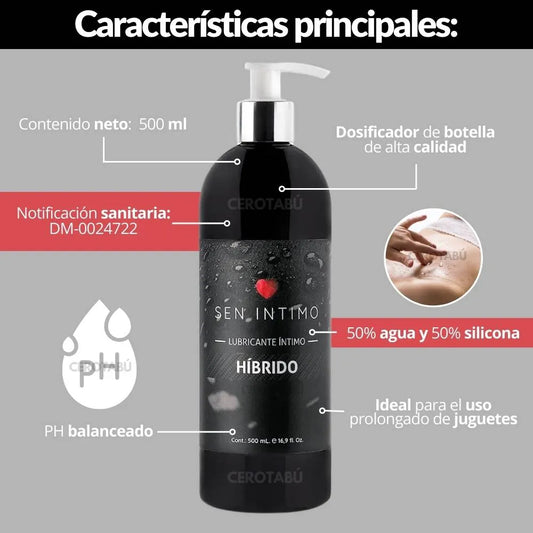 Lubricante Hibrido Agua Y Silicona 500ml