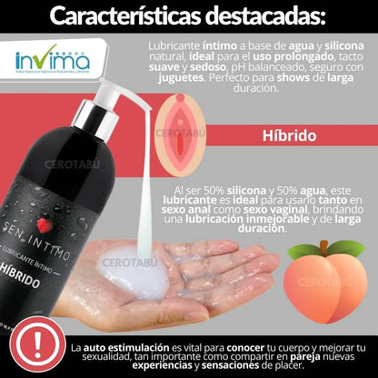 Lubricante Hibrido Agua Y Silicona 500ml