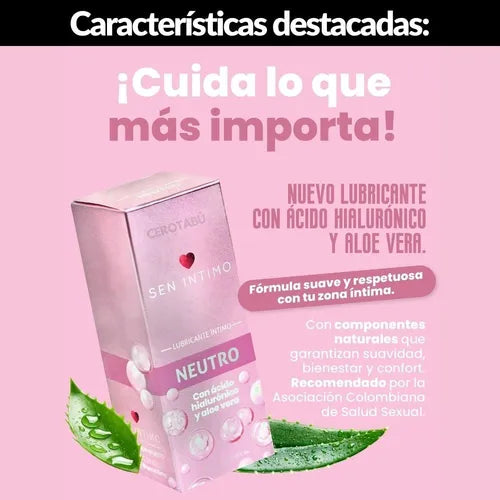 Lubricante Neutro con Ácido Hialurónico y Aloe Vera x 55 ml