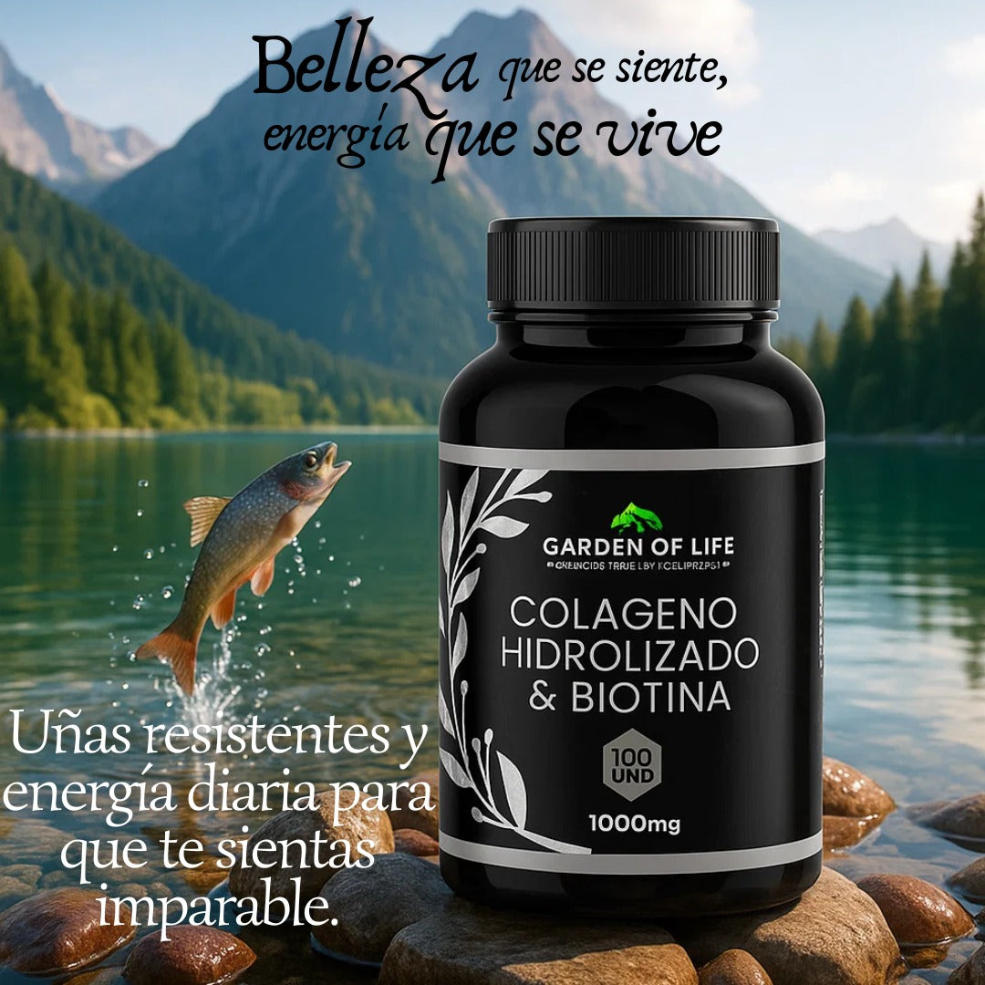 Colágeno Hidrolizado + Biotina x 100 Cápsulas