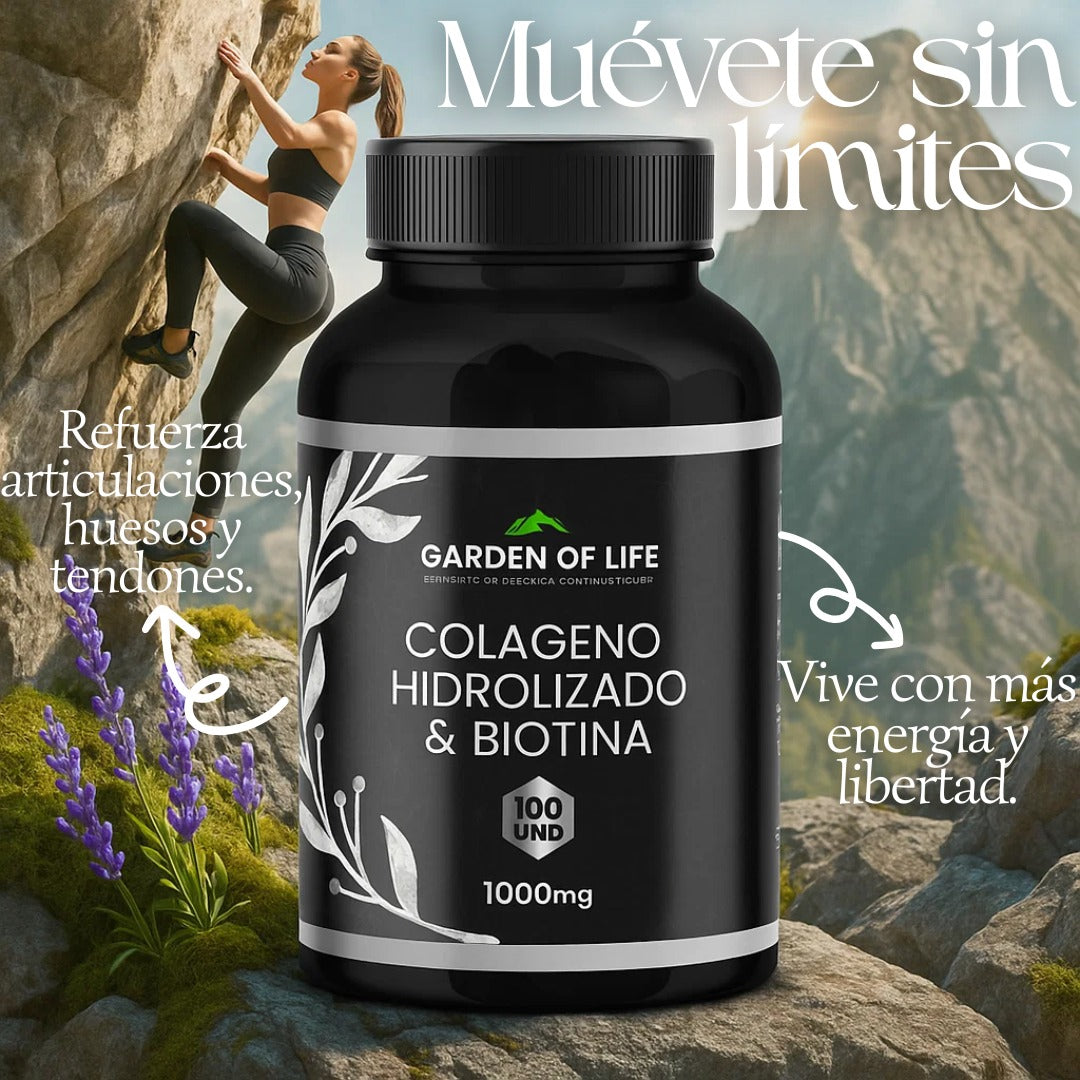 Colágeno Hidrolizado + Biotina x 100 Cápsulas