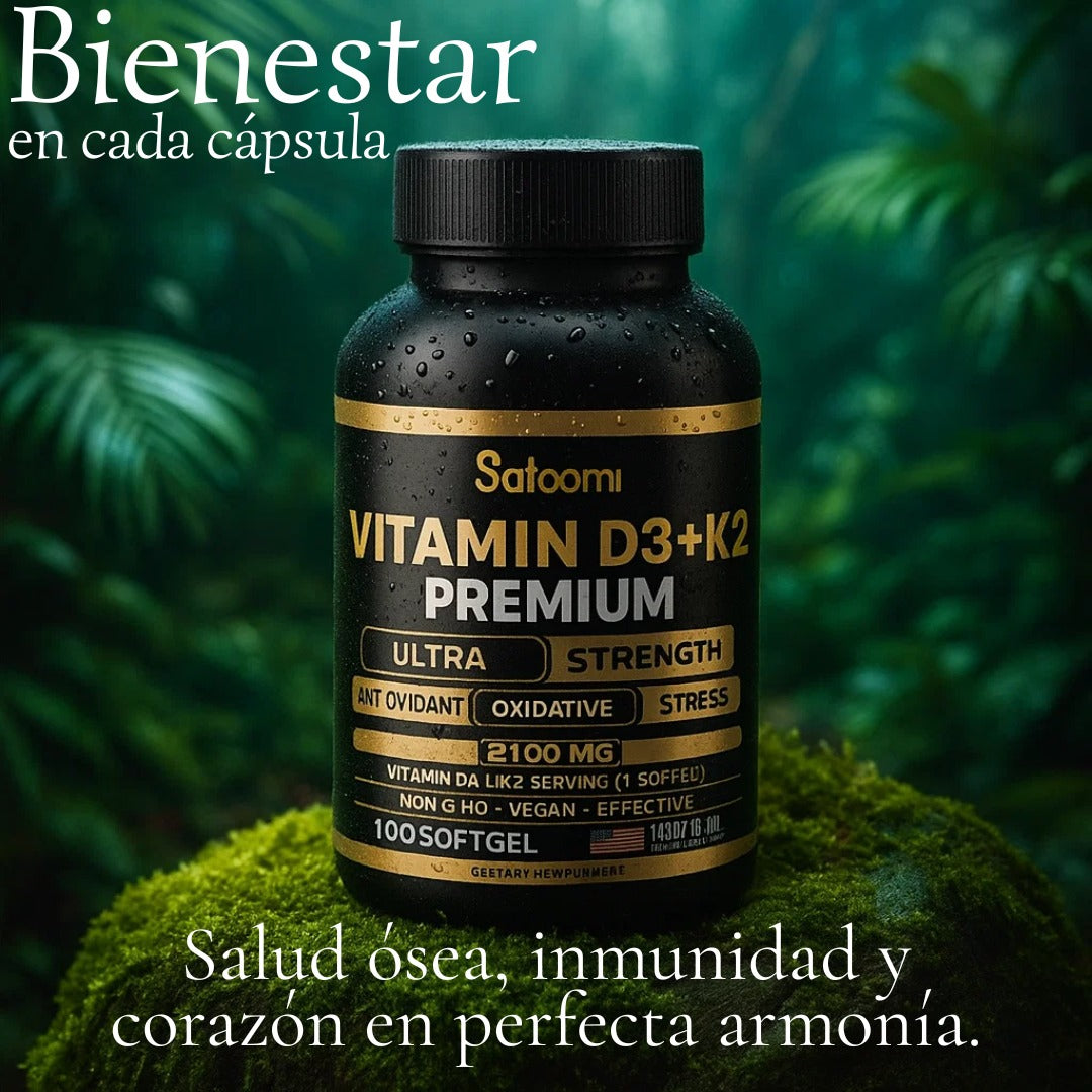 Vitamina D3 + k2 Premium Satoomi x 100 cápsulas