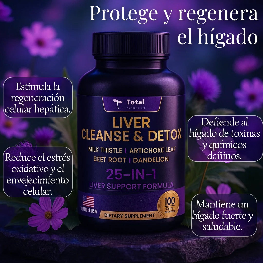 Liver Cleance Detox Total Health x 100 Cápsulas: Limpieza Hepática Natural
