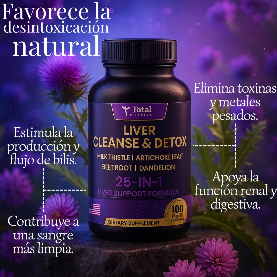 Liver Cleance Detox Total Health x 100 Cápsulas: Limpieza Hepática Natural