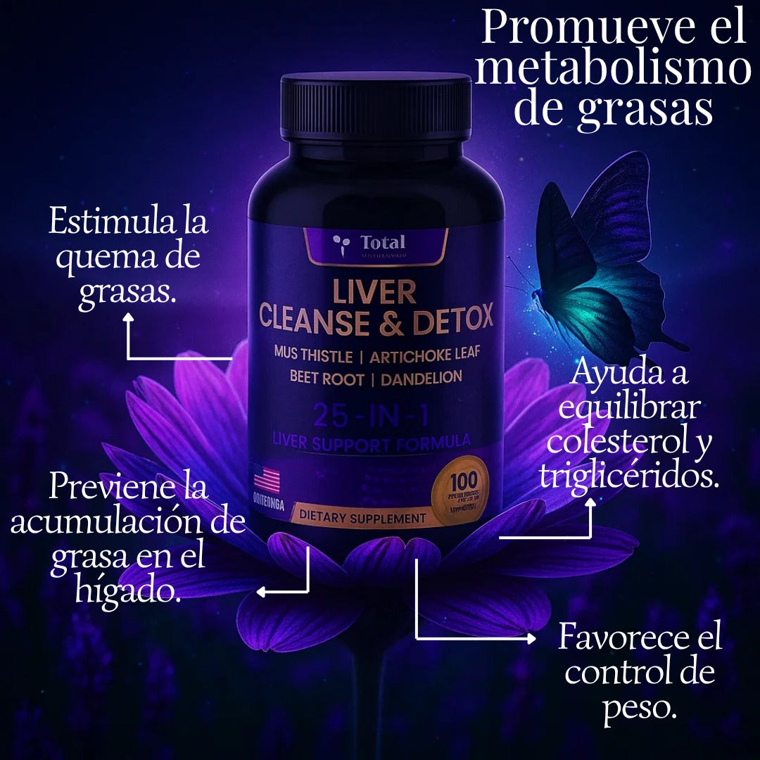 Liver Cleance Detox Total Health x 100 Cápsulas: Limpieza Hepática Natural