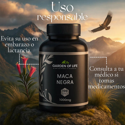 Maca Negra Garden Of Life x 100 Cápsulas