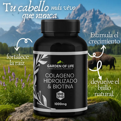 Colágeno Hidrolizado + Biotina x 100 Cápsulas