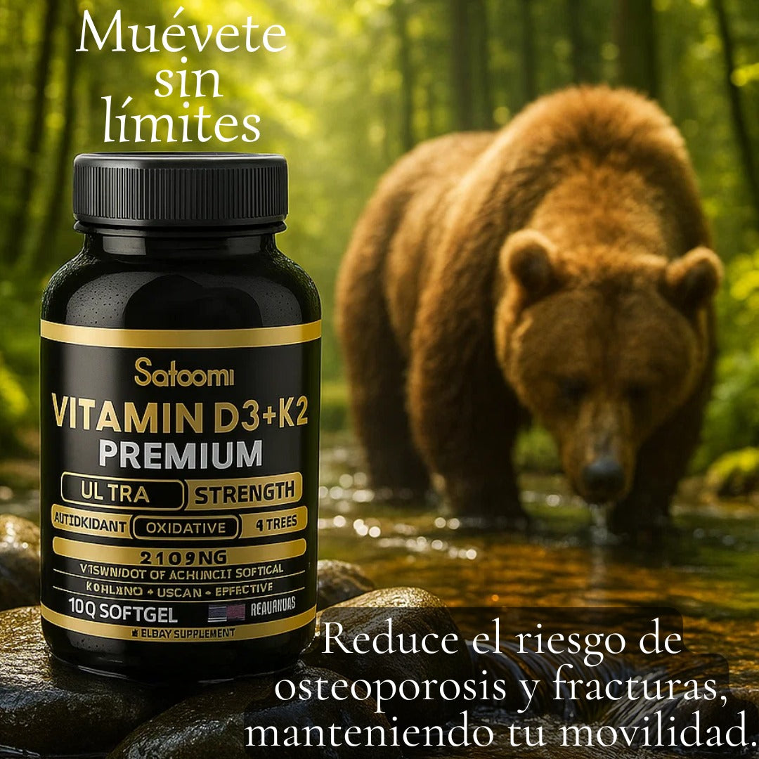 Vitamina D3 + k2 Premium Satoomi x 100 cápsulas