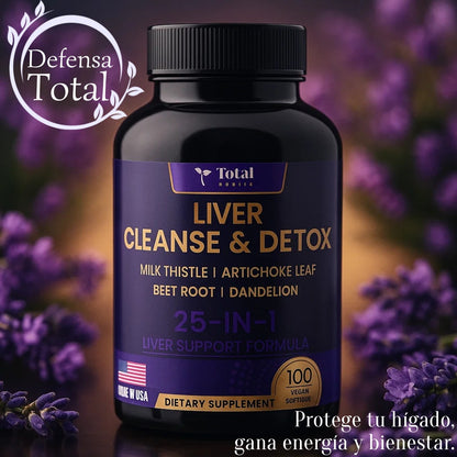 Liver Cleance Detox Total Health x 100 Cápsulas: Limpieza Hepática Natural
