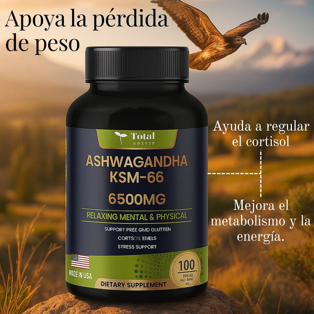 Ashwagandha Total Health x 100 Cápsulas: Relajación Mental Y Física