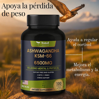 Ashwagandha Total Health x 100 Cápsulas: Relajación Mental Y Física