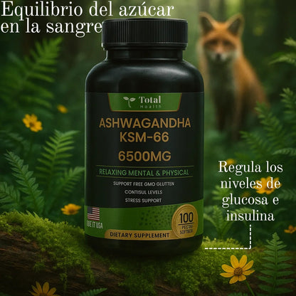 Ashwagandha Total Health x 100 Cápsulas: Relajación Mental Y Física