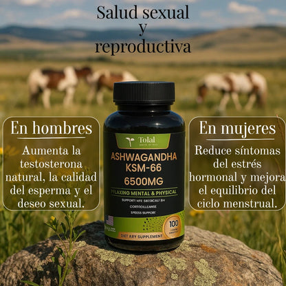 Ashwagandha Total Health x 100 Cápsulas: Relajación Mental Y Física