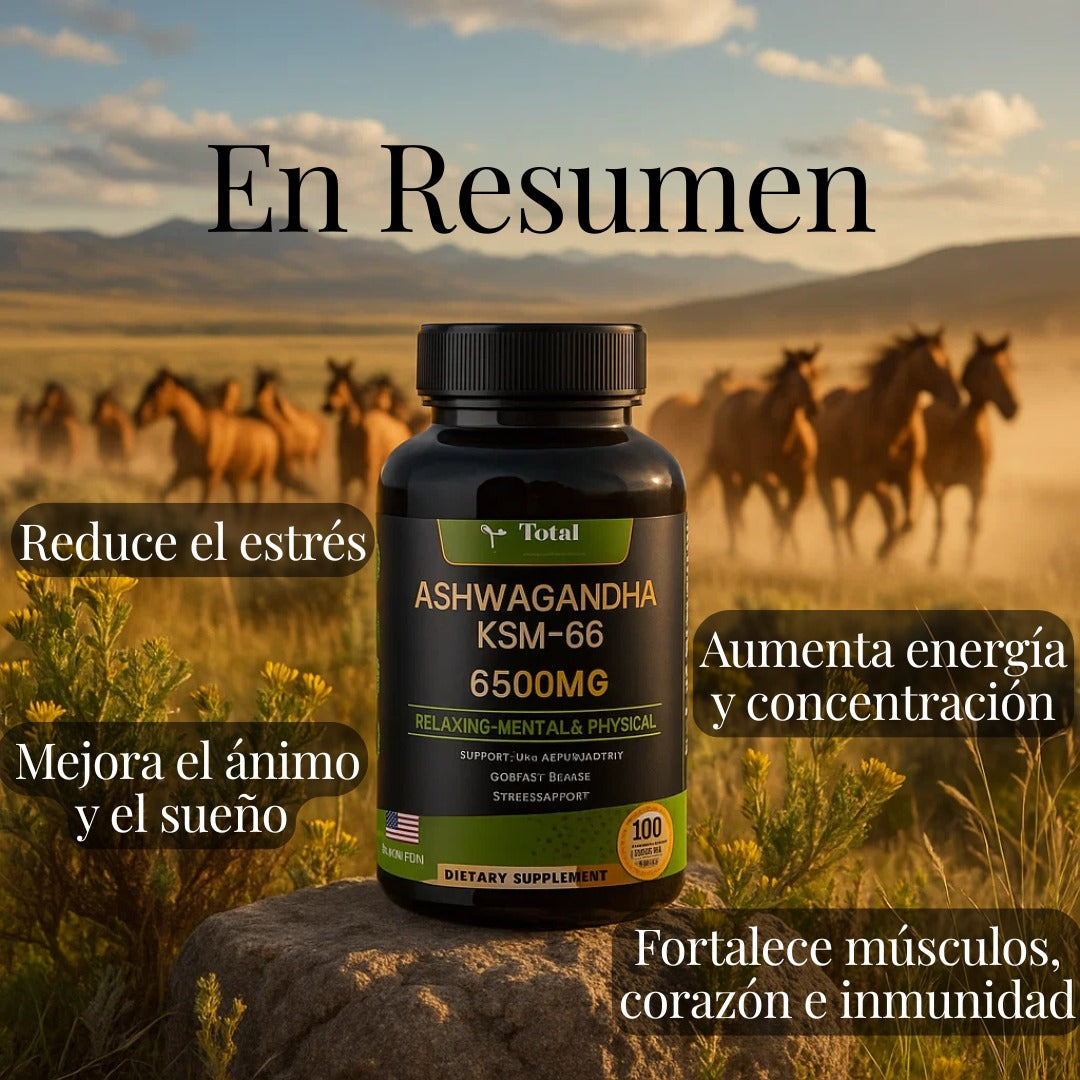 Ashwagandha Total Health x 100 Cápsulas: Relajación Mental Y Física