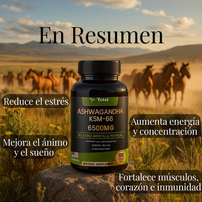 Ashwagandha Total Health x 100 Cápsulas: Relajación Mental Y Física